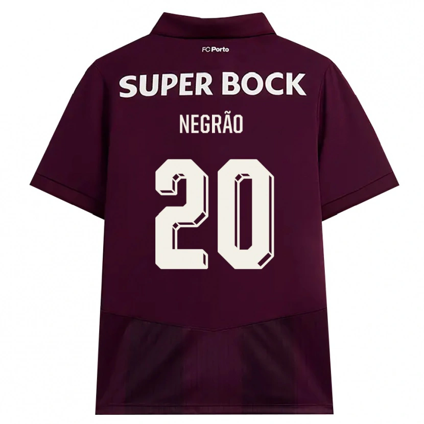 Danxen Kinderen Maria Negrão #20 Bordeauxrood Wit Uitshirt Uittenue 2026/27 T-Shirt België