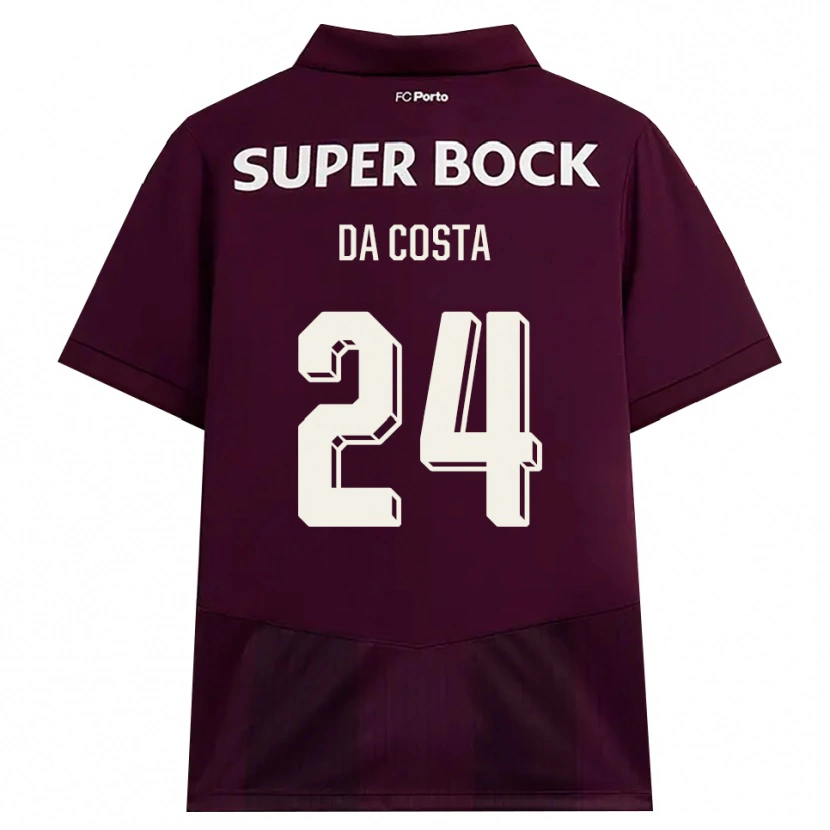Danxen Kinderen Seif Da Costa #24 Bordeauxrood Wit Uitshirt Uittenue 2026/27 T-Shirt België