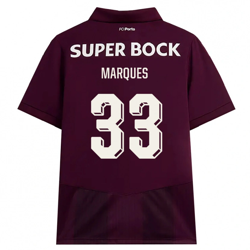 Danxen Kinderen Bárbara Marques #33 Bordeauxrood Wit Uitshirt Uittenue 2026/27 T-Shirt België