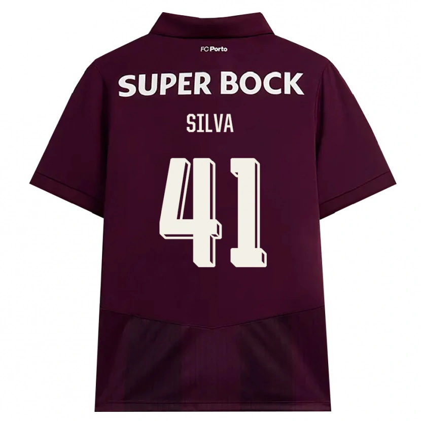 Danxen Kinderen Gonçalo Silva #41 Bordeauxrood Wit Uitshirt Uittenue 2026/27 T-Shirt België