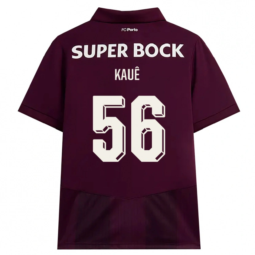 Danxen Kinderen Kauê Rodrigues Pessanha #56 Bordeauxrood Wit Uitshirt Uittenue 2026/27 T-Shirt België