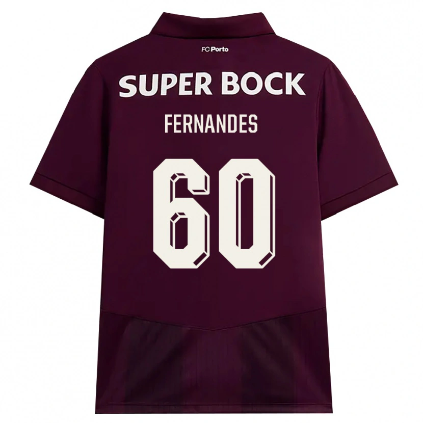 Danxen Kinderen Francisco Fernandes #60 Bordeauxrood Wit Uitshirt Uittenue 2026/27 T-Shirt België