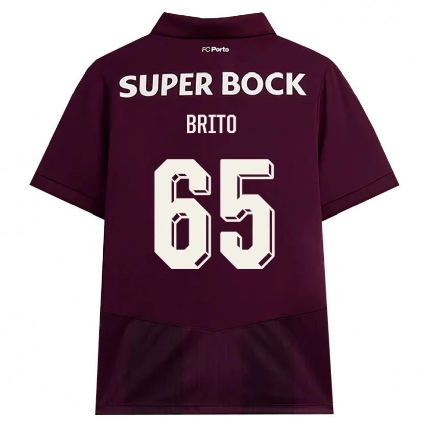 Danxen Kinderen João Brito #65 Bordeauxrood Wit Uitshirt Uittenue 2026/27 T-Shirt België