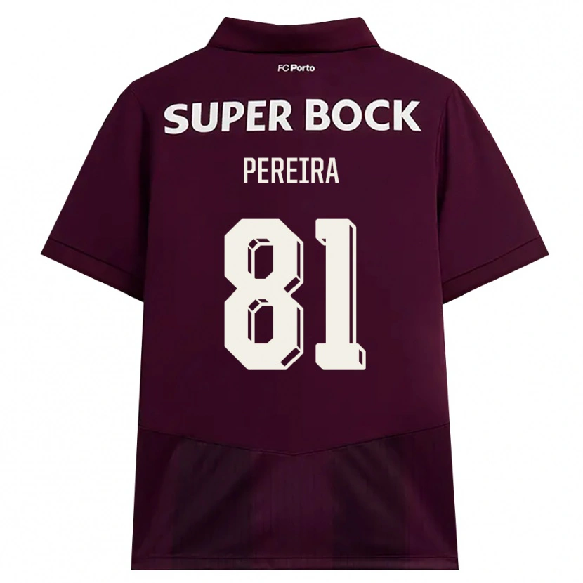 Danxen Kinderen Martim Pereira #81 Bordeauxrood Wit Uitshirt Uittenue 2026/27 T-Shirt België