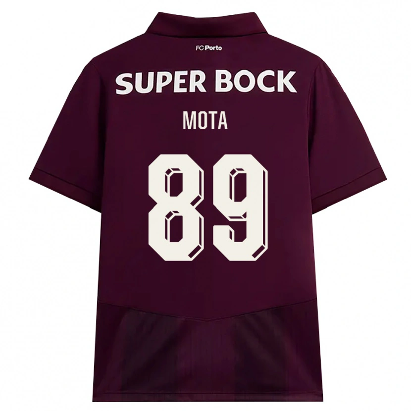 Danxen Kinderen Luís Mota #89 Bordeauxrood Wit Uitshirt Uittenue 2026/27 T-Shirt België