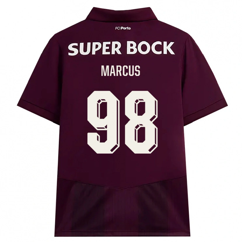Danxen Kinderen Abraham Marcus #98 Bordeauxrood Wit Uitshirt Uittenue 2026/27 T-Shirt België