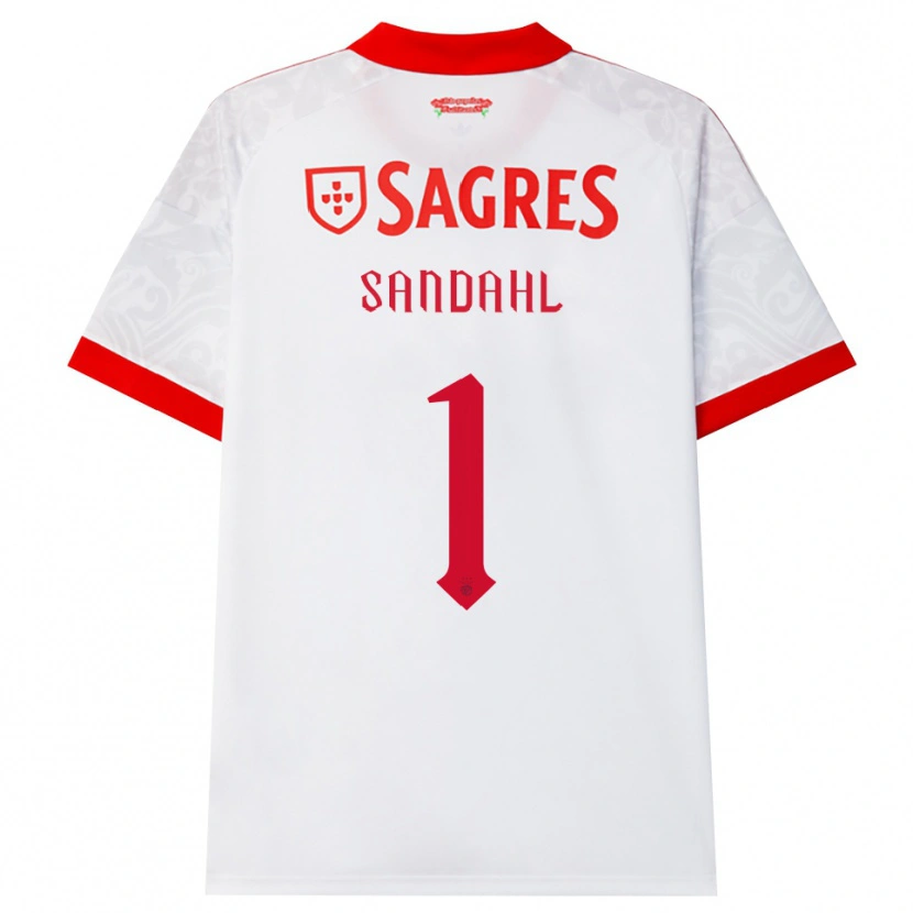 Danxen Kinderen Alexander Sandahl #1 Wit Rood Geel Uitshirt Uittenue 2026/27 T-Shirt België