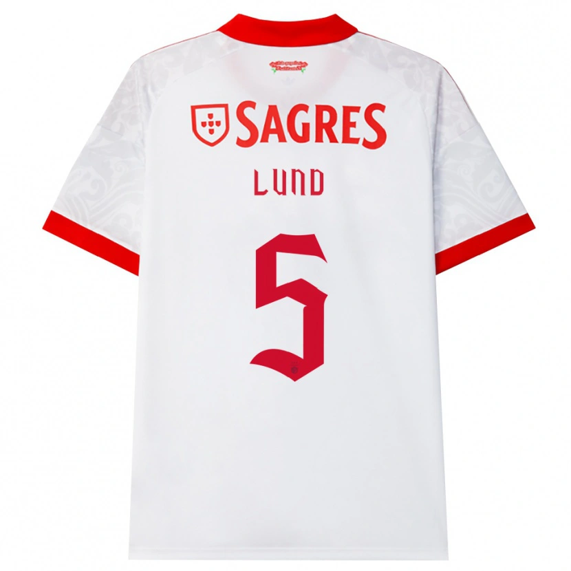 Danxen Kinderen Marit Lund #5 Wit Rood Geel Uitshirt Uittenue 2026/27 T-Shirt België