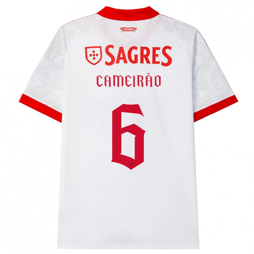 Danxen Kinderen Beatriz Cameirão #6 Wit Rood Geel Uitshirt Uittenue 2026/27 T-Shirt België