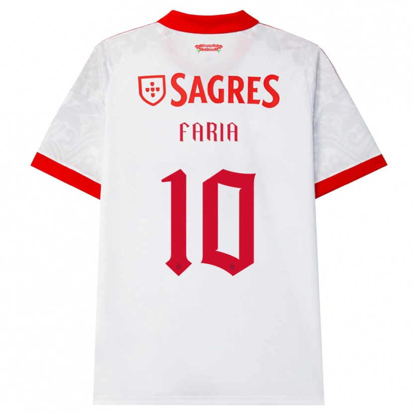 Danxen Kinderen Andreia Faria #10 Wit Rood Geel Uitshirt Uittenue 2026/27 T-Shirt België
