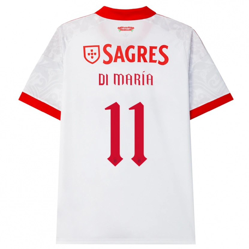 Danxen Kinderen Angel Di Maria #11 Wit Rood Geel Uitshirt Uittenue 2026/27 T-Shirt België
