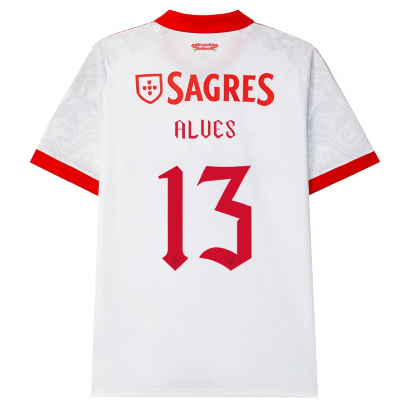 Danxen Kinderen Lucia Alves #13 Wit Rood Geel Uitshirt Uittenue 2026/27 T-Shirt België