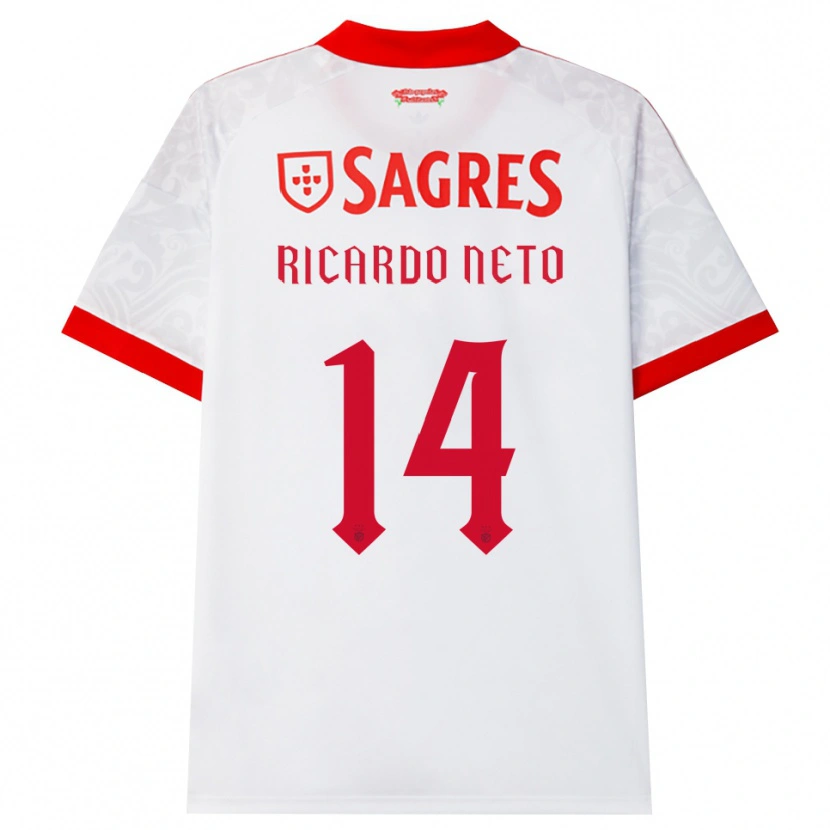 Danxen Kinderen Ricardo Neto #14 Wit Rood Geel Uitshirt Uittenue 2026/27 T-Shirt België