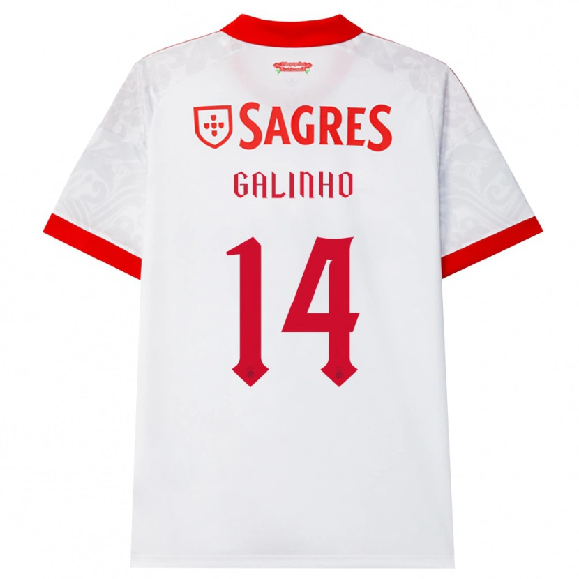 Danxen Kinderen Miguel Galinho #14 Wit Rood Geel Uitshirt Uittenue 2026/27 T-Shirt België