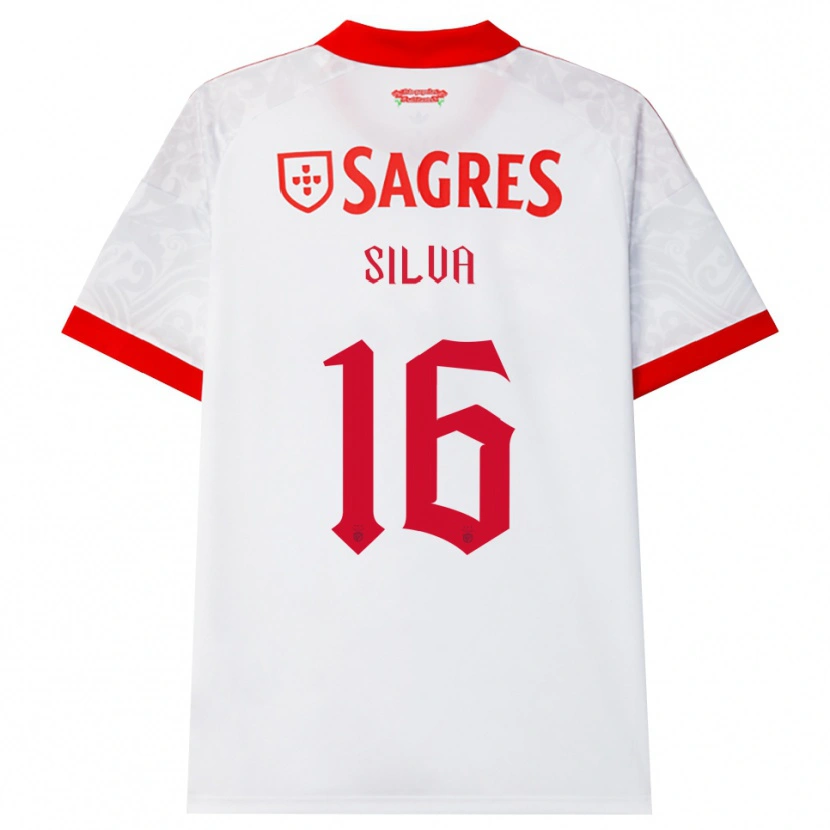 Danxen Kinderen Manu Silva #16 Wit Rood Geel Uitshirt Uittenue 2026/27 T-Shirt België