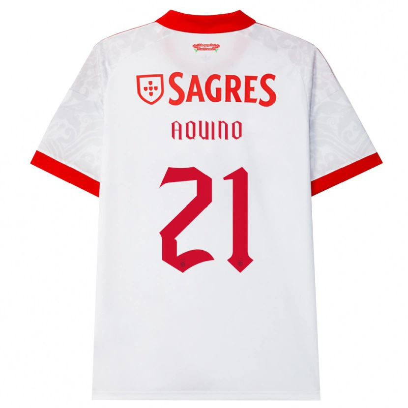 Danxen Kinderen Jesus Aquino #21 Wit Rood Geel Uitshirt Uittenue 2026/27 T-Shirt België