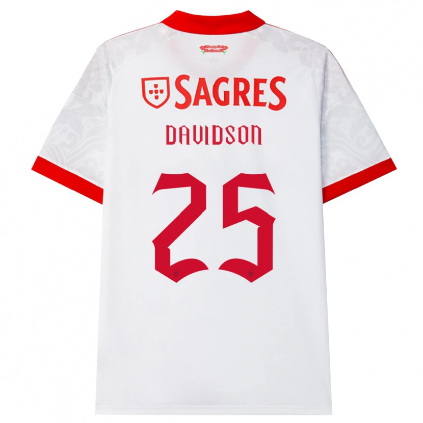 Danxen Kinderen Chandra Davidson #25 Wit Rood Geel Uitshirt Uittenue 2026/27 T-Shirt België