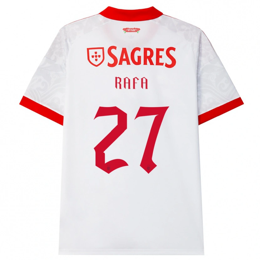 Danxen Kinderen Rafa Silva #27 Wit Rood Geel Uitshirt Uittenue 2026/27 T-Shirt België