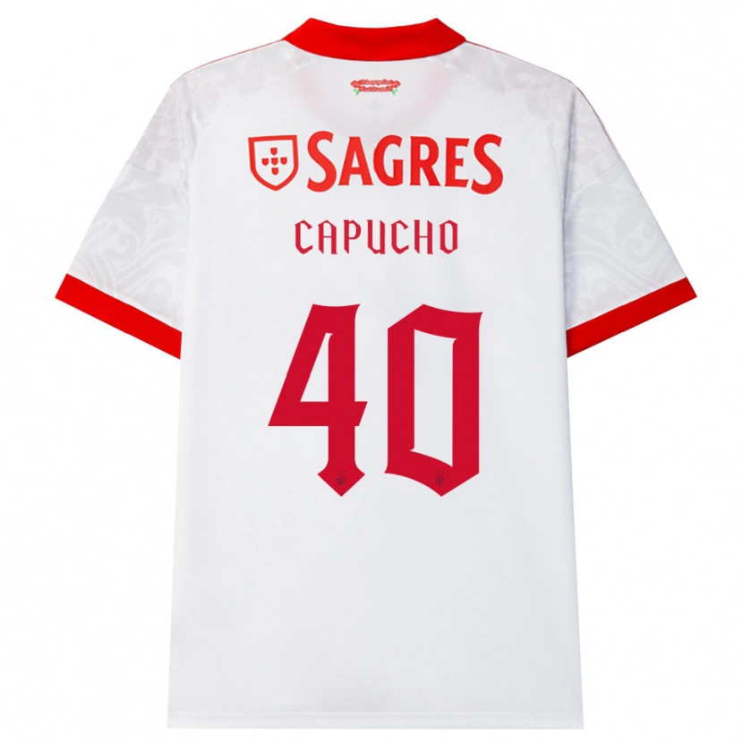 Danxen Kinderen João Capucho #40 Wit Rood Geel Uitshirt Uittenue 2026/27 T-Shirt België
