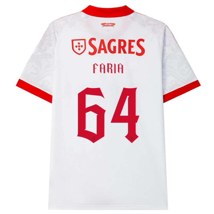 Danxen Kinderen Hugo Faria #64 Wit Rood Geel Uitshirt Uittenue 2026/27 T-Shirt België