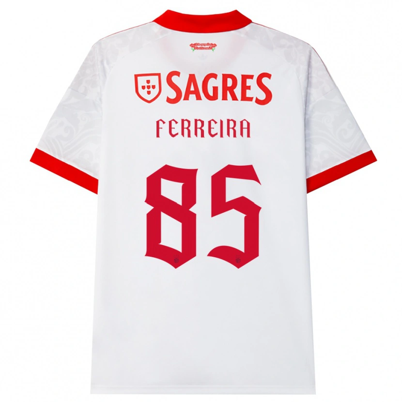 Danxen Kinderen Martim Ferreira #85 Wit Rood Geel Uitshirt Uittenue 2026/27 T-Shirt België