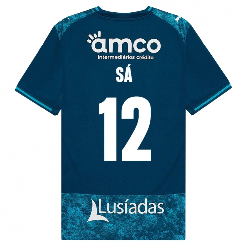 Danxen Kinderen Tiago Sá #12 Donkerleigrijs Mediumturquoise Uitshirt Uittenue 2026/27 T-Shirt België