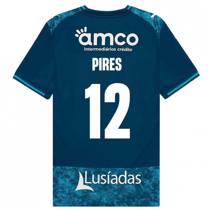 Danxen Kinderen Hugo Pires #12 Donkerleigrijs Mediumturquoise Uitshirt Uittenue 2026/27 T-Shirt België