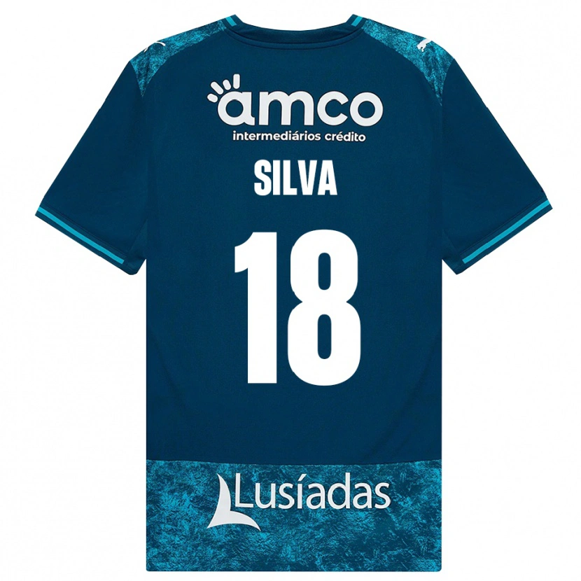 Danxen Kinderen Dani Silva #18 Donkerleigrijs Mediumturquoise Uitshirt Uittenue 2026/27 T-Shirt België