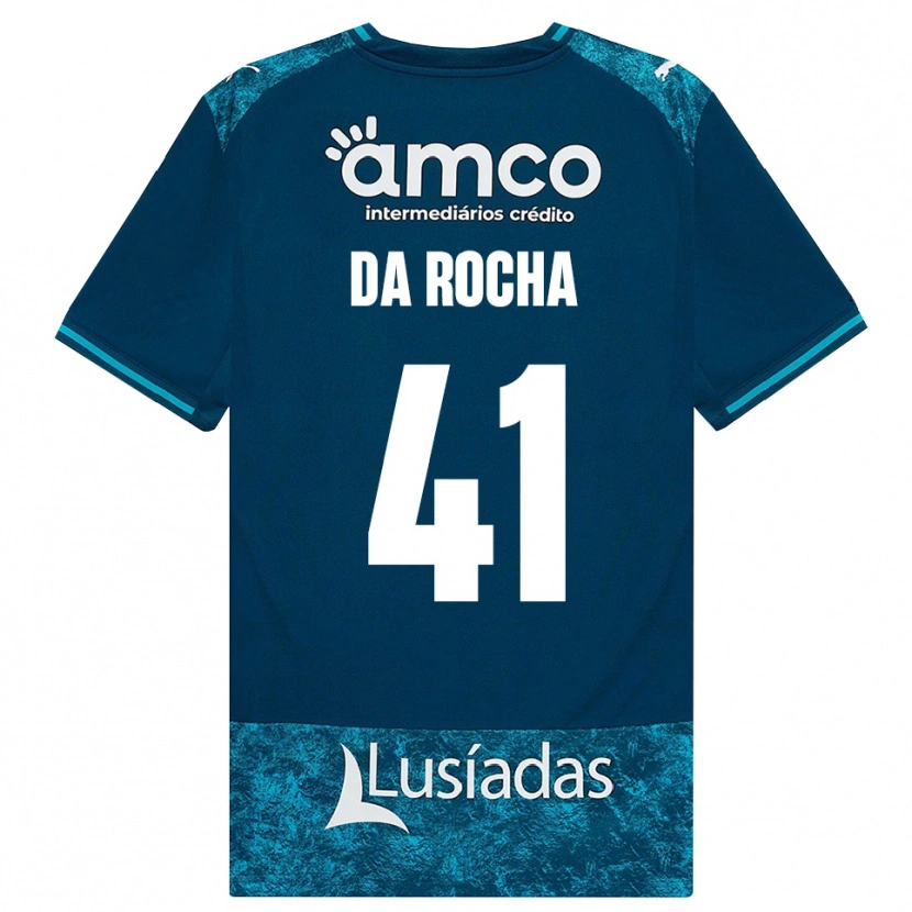 Danxen Kinderen Yanis Da Rocha #41 Donkerleigrijs Mediumturquoise Uitshirt Uittenue 2026/27 T-Shirt België