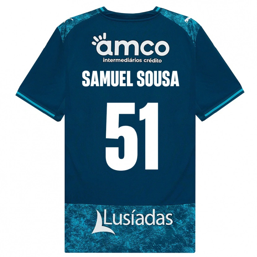 Danxen Kinderen Samuel Sousa #51 Donkerleigrijs Mediumturquoise Uitshirt Uittenue 2026/27 T-Shirt België