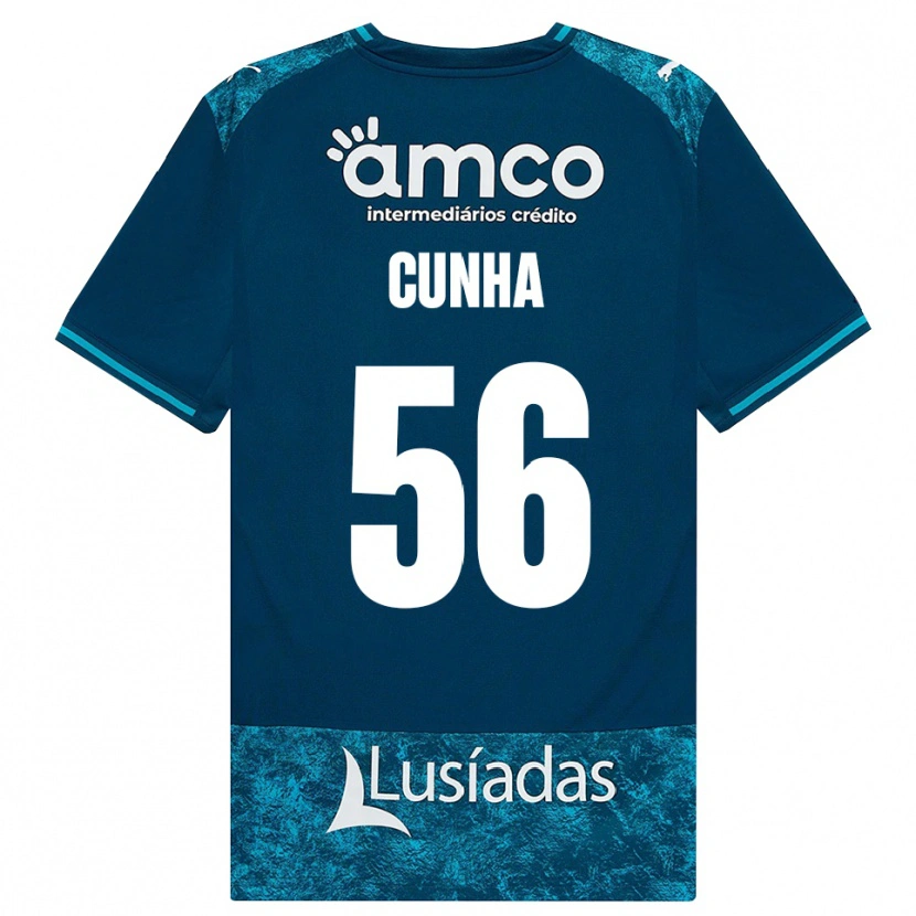Danxen Kinderen Romário Cunha #56 Donkerleigrijs Mediumturquoise Uitshirt Uittenue 2026/27 T-Shirt België