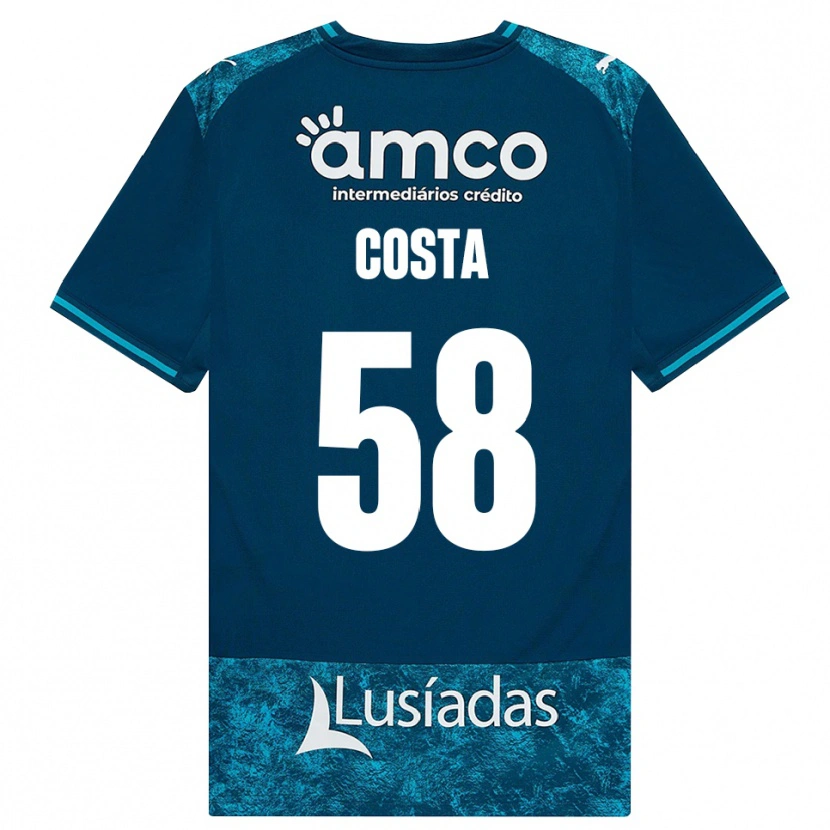 Danxen Kinderen Flinto Costa #58 Donkerleigrijs Mediumturquoise Uitshirt Uittenue 2026/27 T-Shirt België