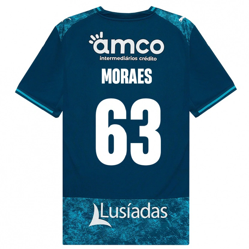 Danxen Kinderen Guilherme Moraes #63 Donkerleigrijs Mediumturquoise Uitshirt Uittenue 2026/27 T-Shirt België
