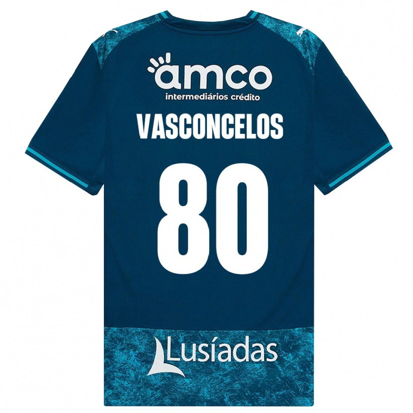 Danxen Kinderen Vasconcelos #80 Donkerleigrijs Mediumturquoise Uitshirt Uittenue 2026/27 T-Shirt België