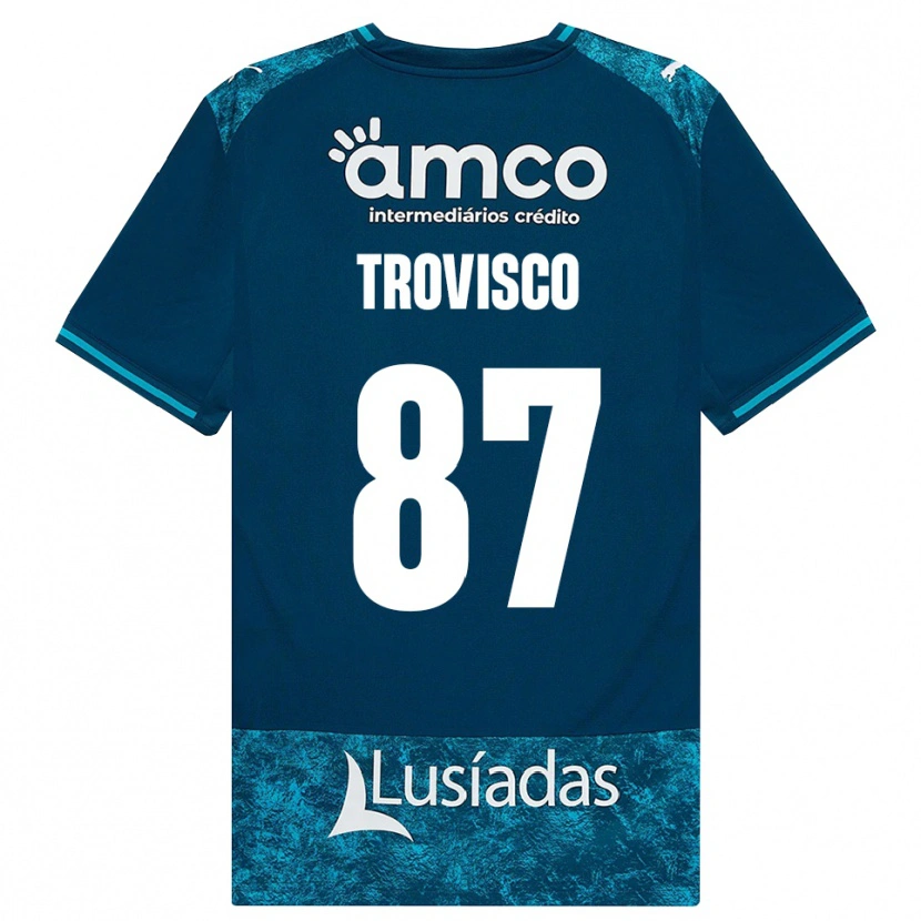 Danxen Kinderen João Trovisco #87 Donkerleigrijs Mediumturquoise Uitshirt Uittenue 2026/27 T-Shirt België