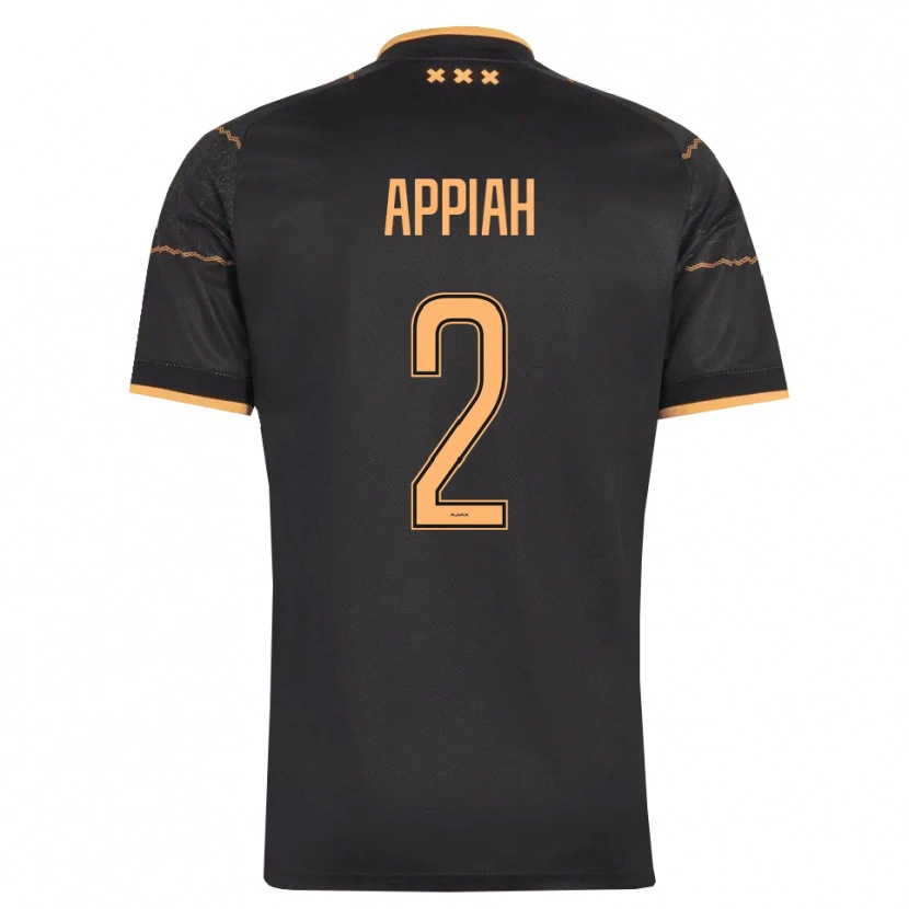 Danxen Kinderen Avery Appiah #2 Zwart Oranje Uitshirt Uittenue 2026/27 T-Shirt België