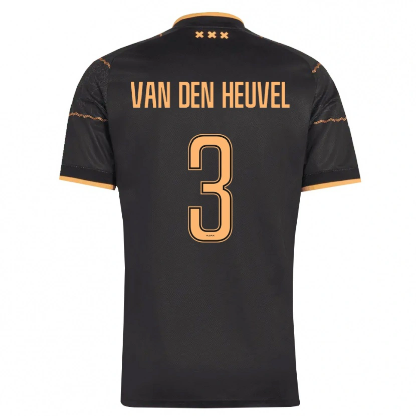 Danxen Kinderen Nino Van Den Heuvel #3 Zwart Oranje Uitshirt Uittenue 2026/27 T-Shirt België