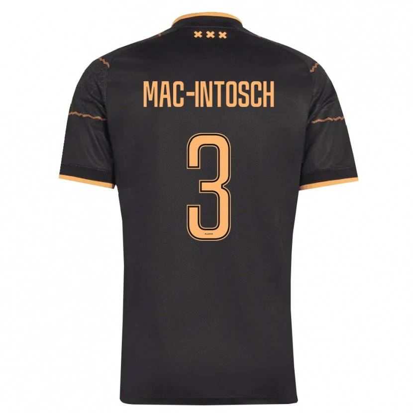 Danxen Kinderen Calvin Mac-Intosch #3 Zwart Oranje Uitshirt Uittenue 2026/27 T-Shirt België