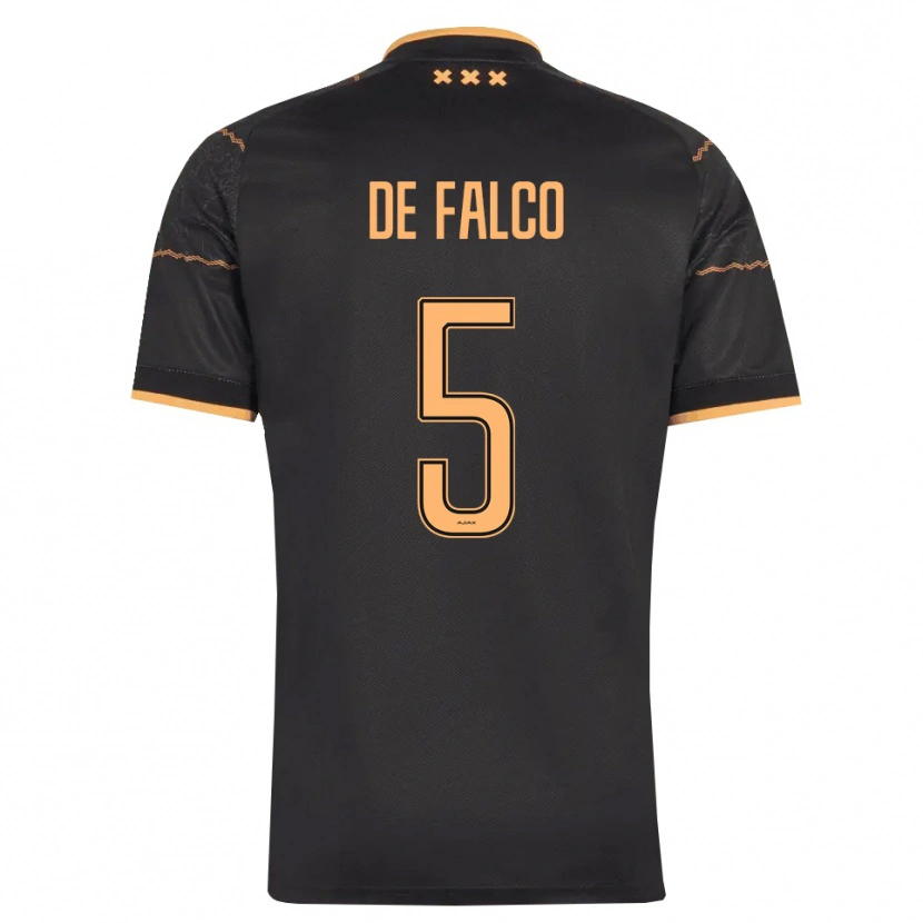 Danxen Kinderen Sinclair De Falco #5 Zwart Oranje Uitshirt Uittenue 2026/27 T-Shirt België