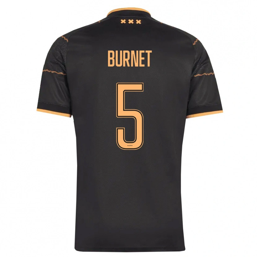 Danxen Kinderen Lorenzo Burnet #5 Zwart Oranje Uitshirt Uittenue 2026/27 T-Shirt België