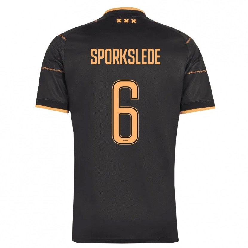 Danxen Kinderen Fabian Sporkslede #6 Zwart Oranje Uitshirt Uittenue 2026/27 T-Shirt België