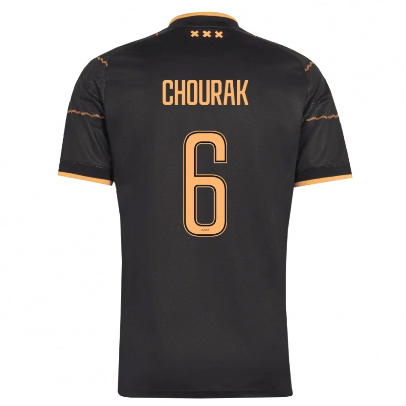 Danxen Kinderen Nassef Chourak #6 Zwart Oranje Uitshirt Uittenue 2026/27 T-Shirt België