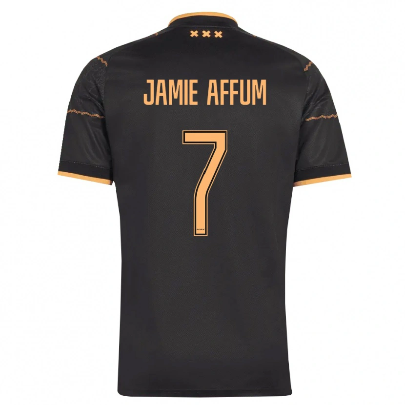 Danxen Kinderen Deonell Jamie Affum #7 Zwart Oranje Uitshirt Uittenue 2026/27 T-Shirt België