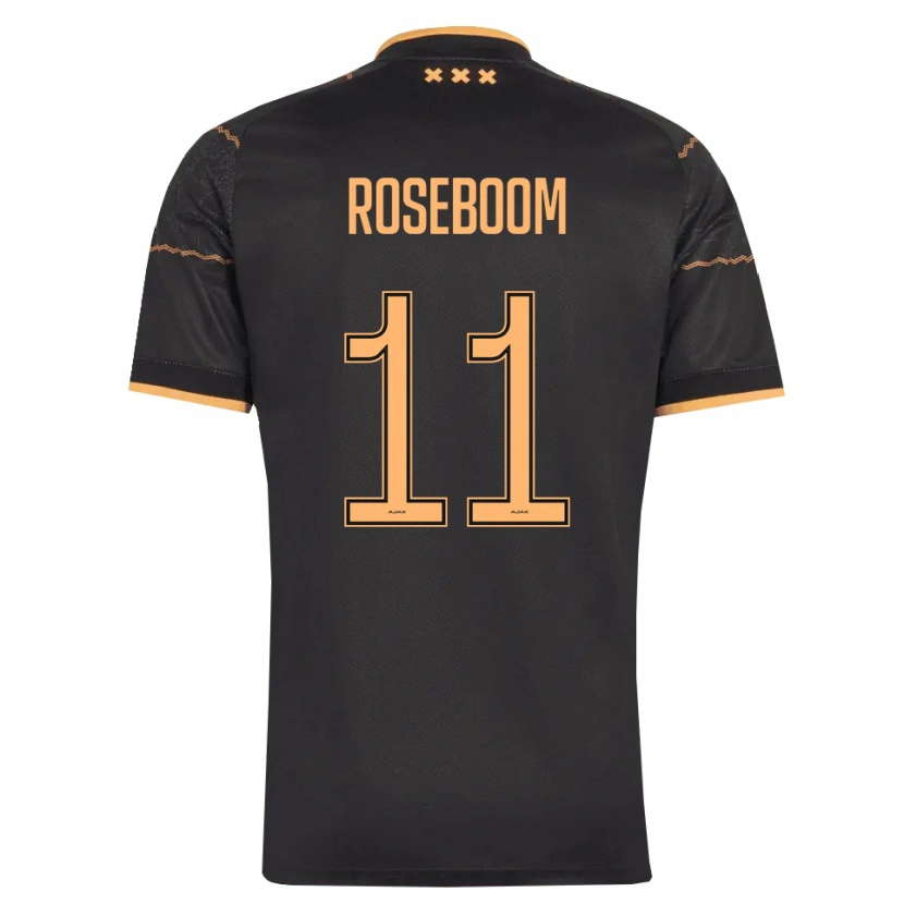 Danxen Kinderen Youri Roseboom #11 Zwart Oranje Uitshirt Uittenue 2026/27 T-Shirt België