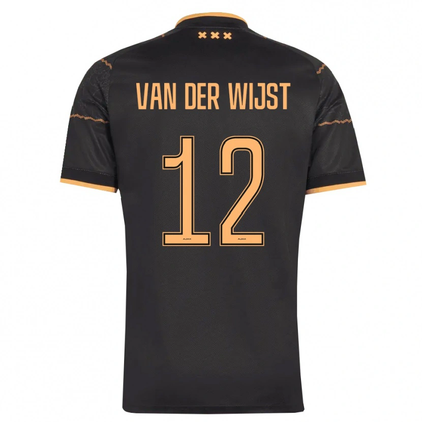 Danxen Kinderen Giovanni Van Der Wijst #12 Zwart Oranje Uitshirt Uittenue 2026/27 T-Shirt België