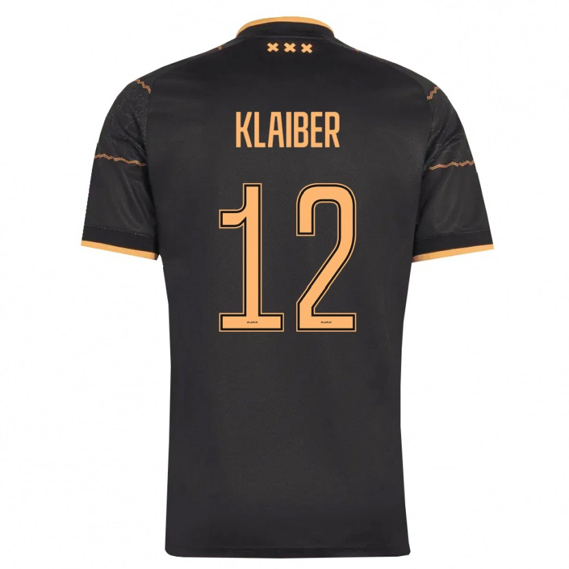 Danxen Kinderen Sean Klaiber #12 Zwart Oranje Uitshirt Uittenue 2026/27 T-Shirt België