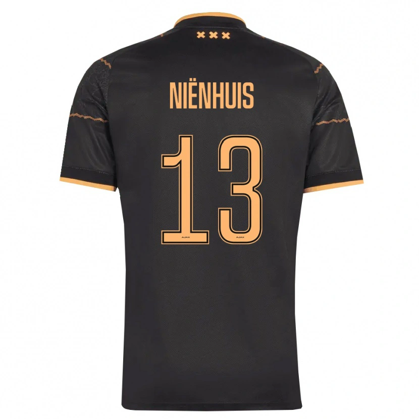 Danxen Kinderen Lois Niënhuis #13 Zwart Oranje Uitshirt Uittenue 2026/27 T-Shirt België