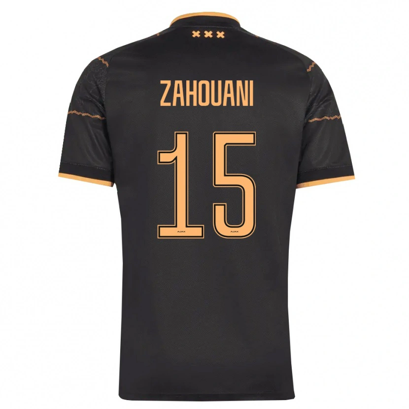 Danxen Kinderen Fouad Zahouani #15 Zwart Oranje Uitshirt Uittenue 2026/27 T-Shirt België
