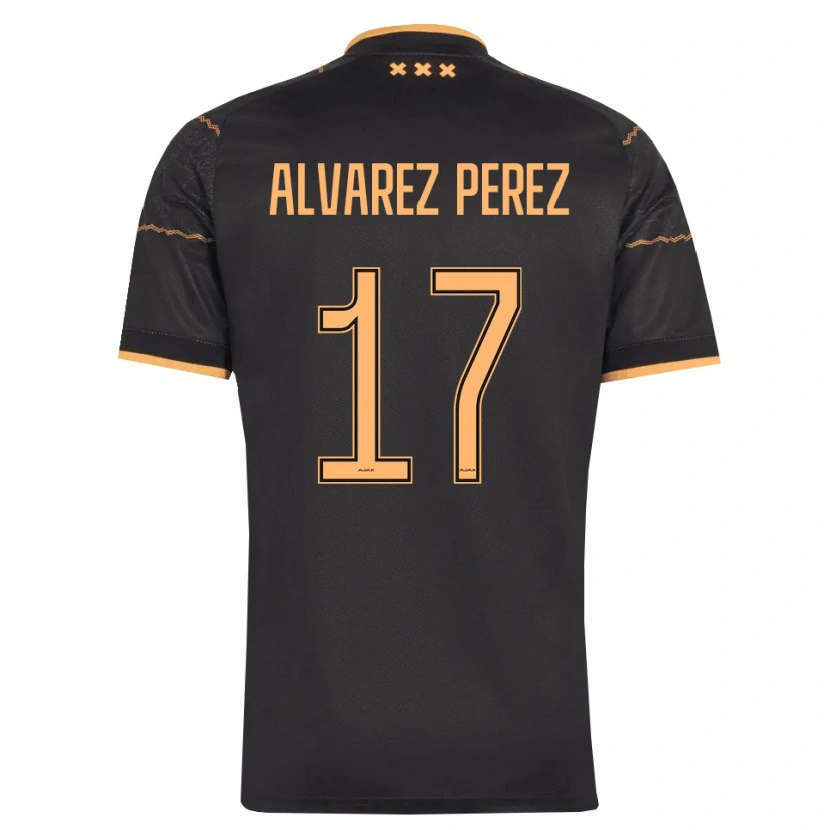 Danxen Kinderen Marley Álvarez Pérez #17 Zwart Oranje Uitshirt Uittenue 2026/27 T-Shirt België