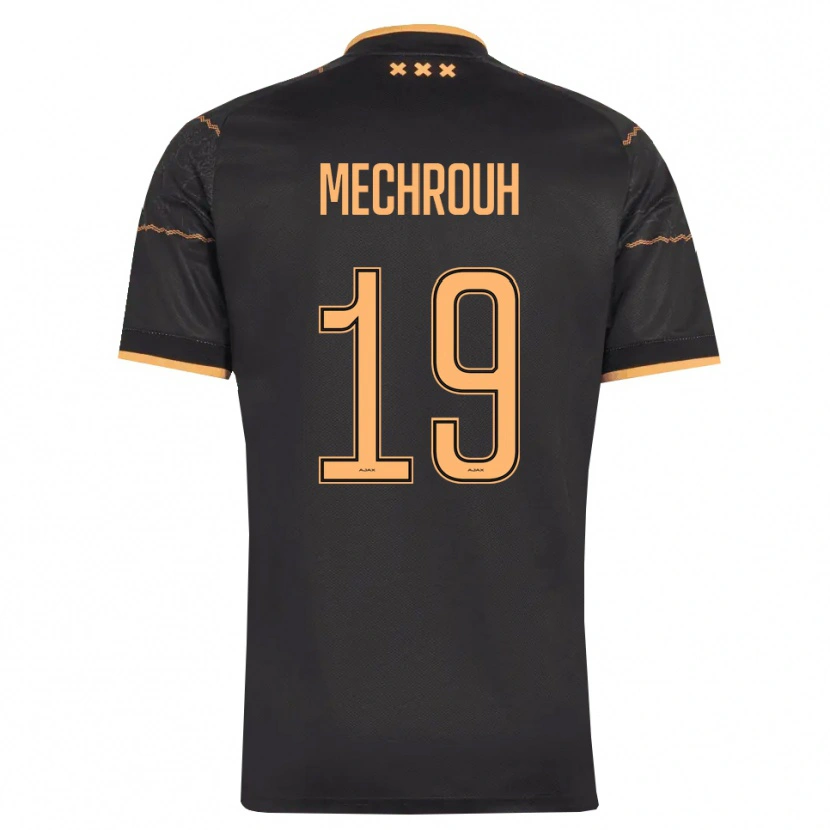 Danxen Kinderen Elias Mechrouh #19 Zwart Oranje Uitshirt Uittenue 2026/27 T-Shirt België